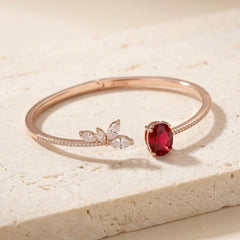 Red Royal silver kada for women
