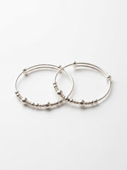 Tiny classic silver beads kids kada