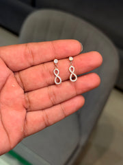 Infinity luxe silver earrings