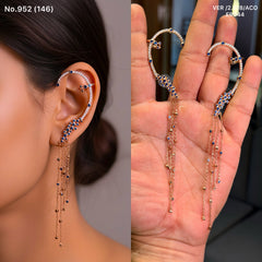 Blue axis silver earrings