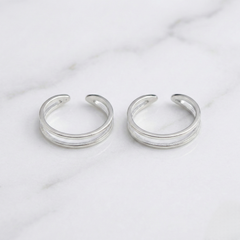 Sterling duo silver toerings for women