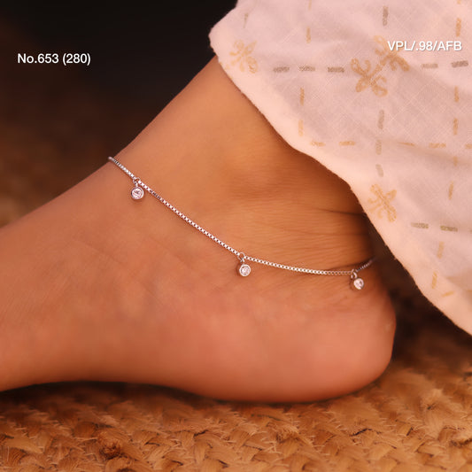 Snowflake silver Payal for women