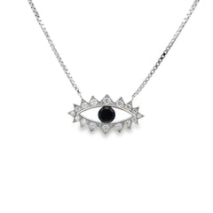 Luminous eye charm silver chain pendant