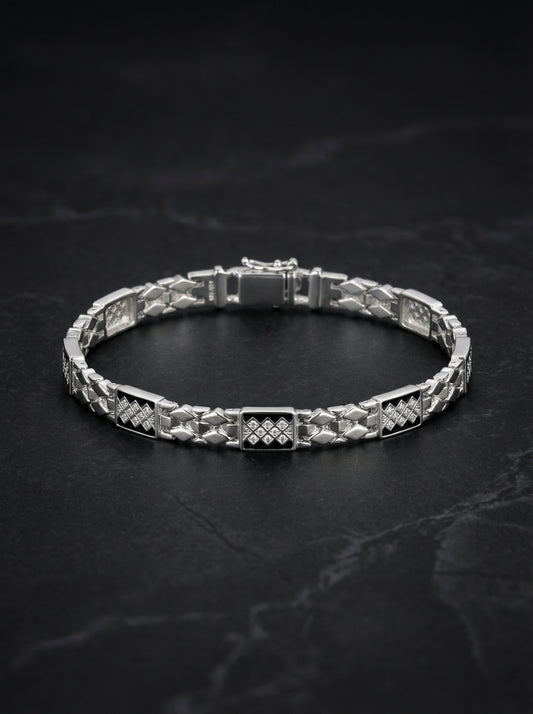 Massive silver men’s bracelet