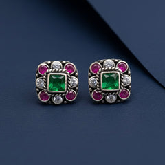 Chandni bloom silver stud