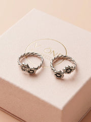 Moon pearl silver toerings for women