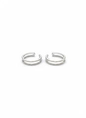 Sterling duo silver toerings for women