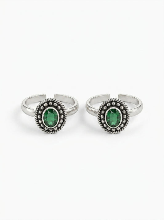 Oliver spark oxidised silver toerings for women
