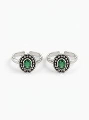 Oliver spark oxidised silver toerings for women