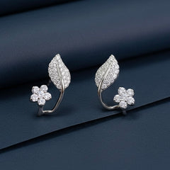 Petal vine silver stud