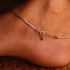 Leaflet Charm Silver payal for women