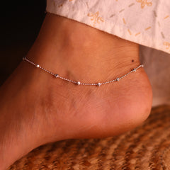 Graceful Silver Ball Beads Women Payal