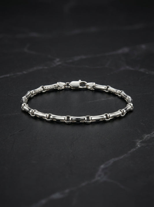 Razor crest silver bracelet for men