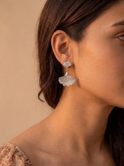 Astra bloom silver pendant set for women