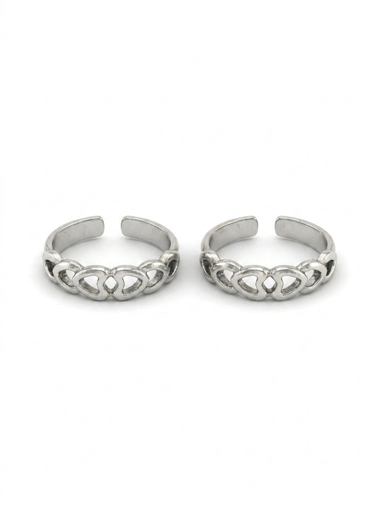 Trible grace silver toerings for women