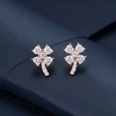 Elara bloom silver stud