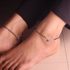 Pure silver evil eye payal