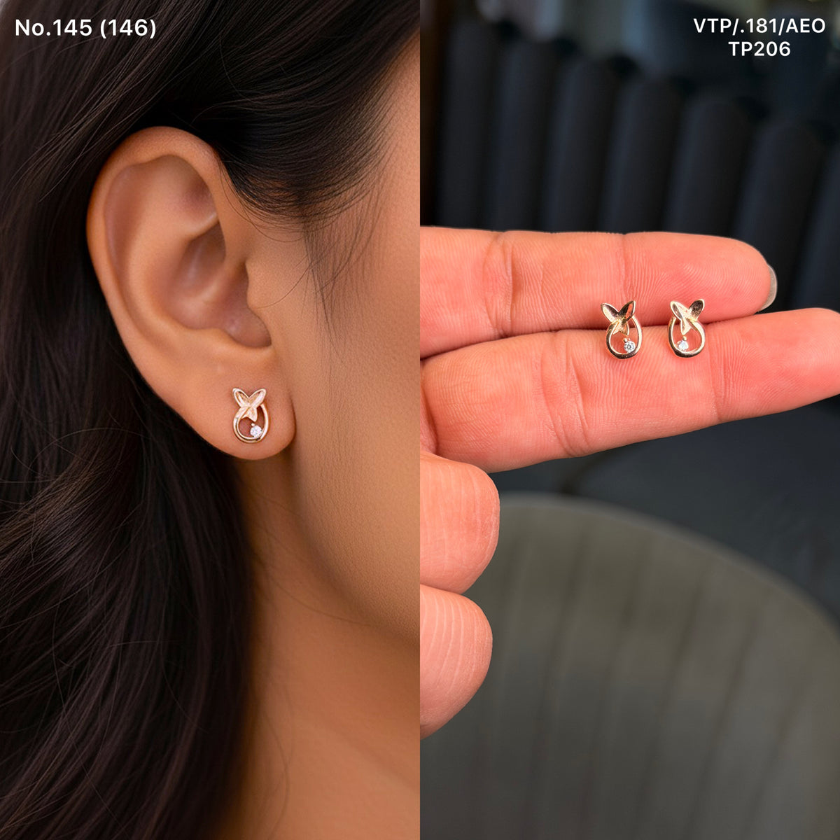Rani gleam silver stud