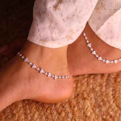 Charmarc Silver Payal for Women