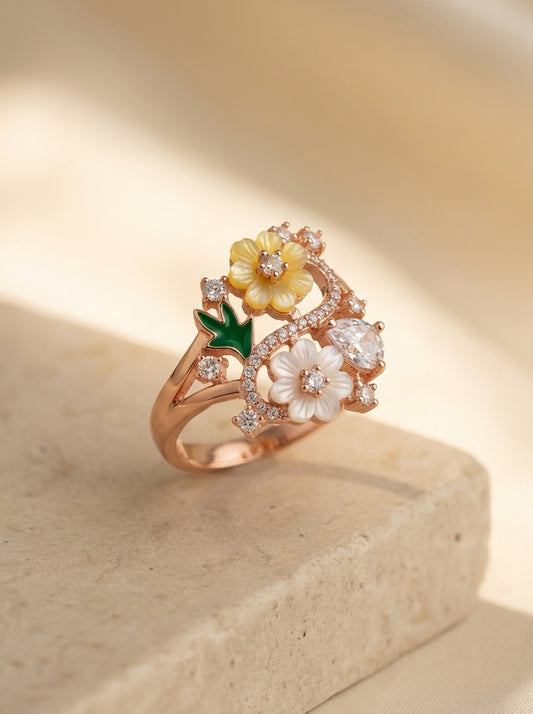Silver twilight spark ring for women