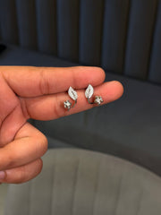 Petal vine silver stud