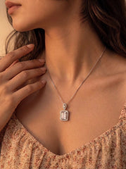Ruhi silver pendant set for women