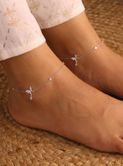 Butterfly heaven silver Payal for women