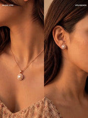 Pearluxe silver pendant set for women