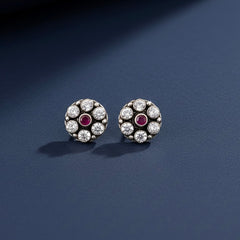 Classic bloom silver stud