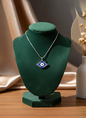 Visionloop silver chain pendant