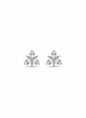 Moonshade floral silver stud