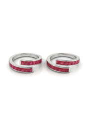 Pink harmony silver toerings for women