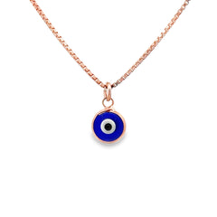 Evil eye silver chain pendant