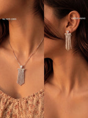 Elite shine silver pendant set for women