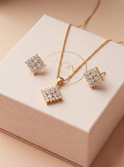 Zaylina silver pendant set for women
