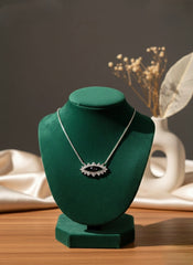 Luminous eye charm silver chain pendant