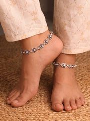 Silver queen heavy Payal for women