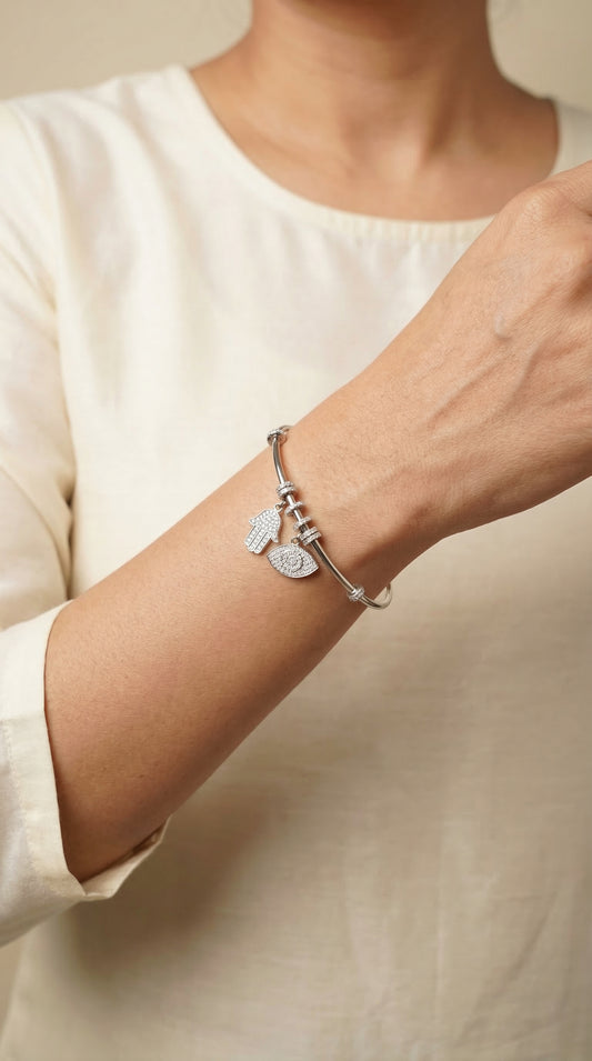 Varnika silver kada for women