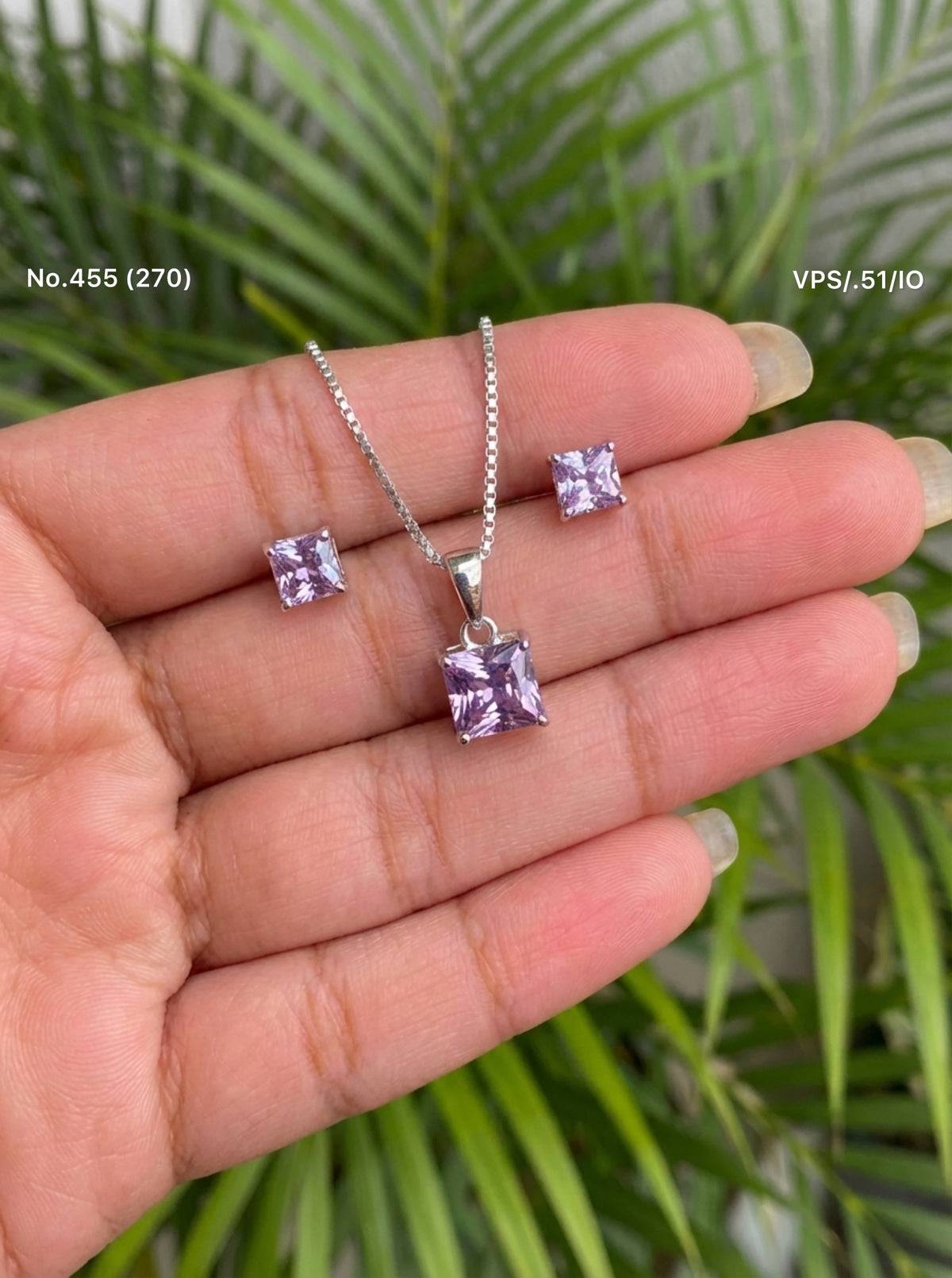 Moonbeam silver pendant set for women