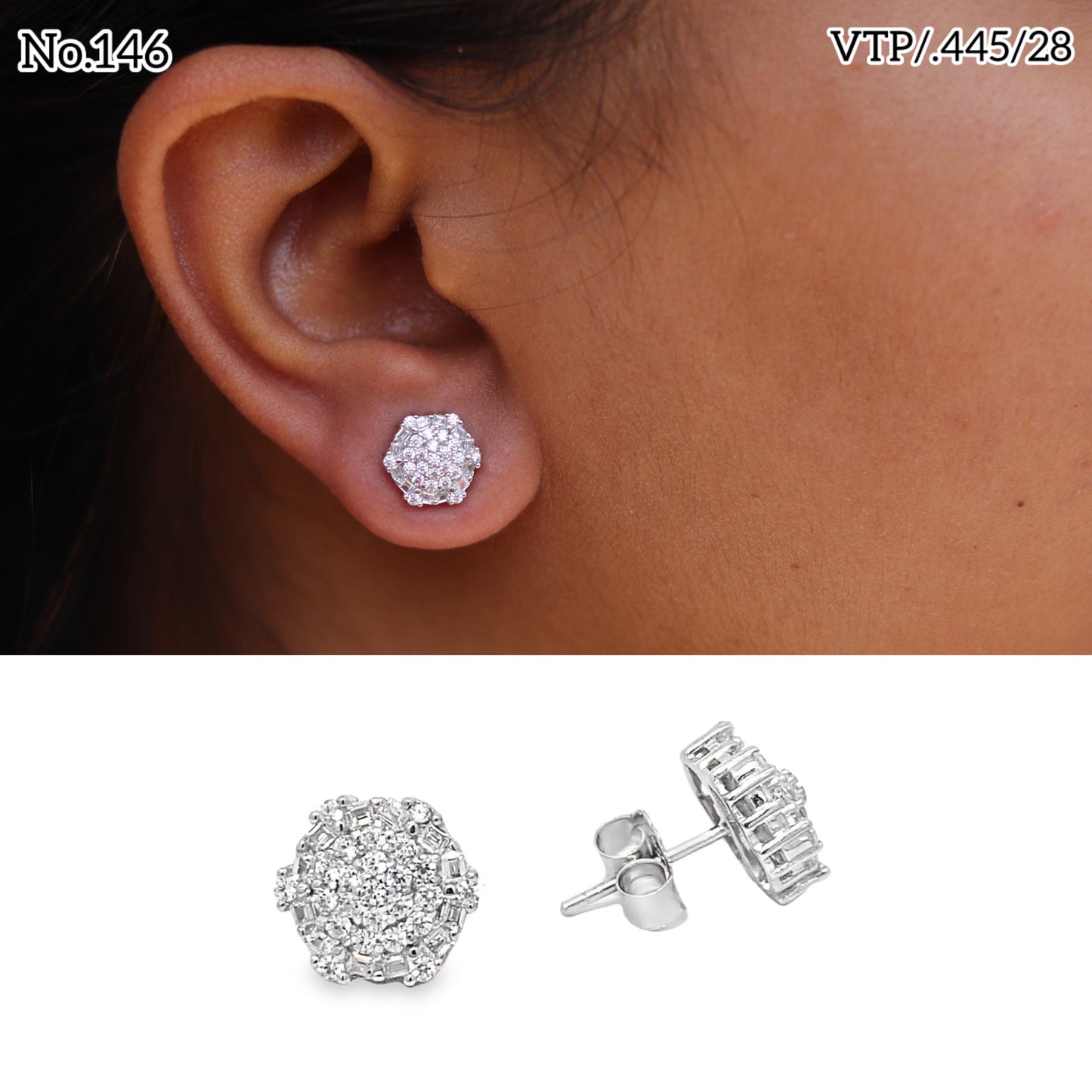 Silver Earrings for Women by V One Jewellery