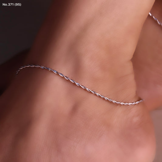 Slim Beauty Silver Payal for Women