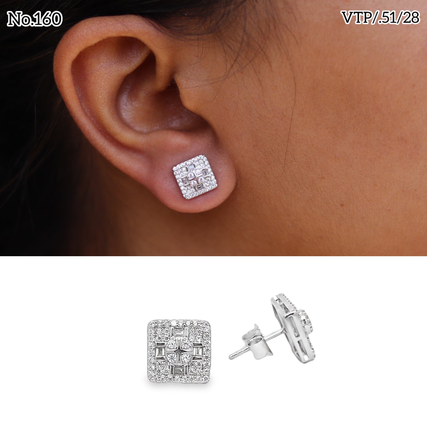 Silver Earrings for Women by V One Jewellery