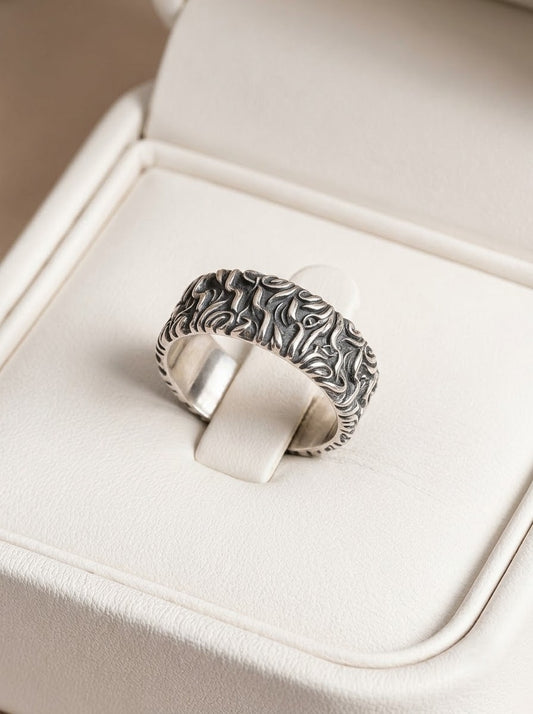 Silver trail men’s ring