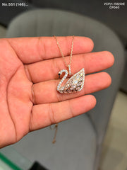 Celestial swan silver chain pendant