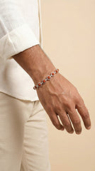 Silver Hexagon Rudraksha Bracelet