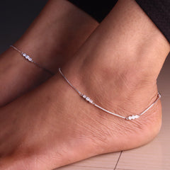 Silver Stone Payal for Women