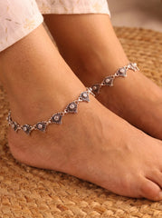 Imperial stonecraft silver anklet