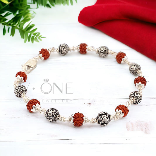 Silver Rudraksha Bracelet by V One Jewellery