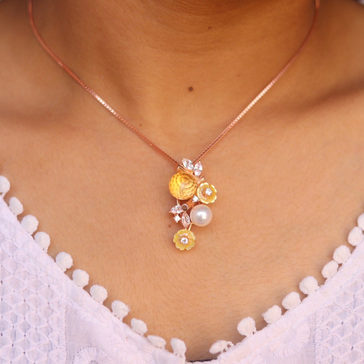 Rose Pearl Luxe Pendant Set