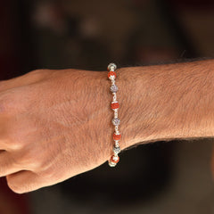 Silver Rudraksha Bracelet by V One Jewellery